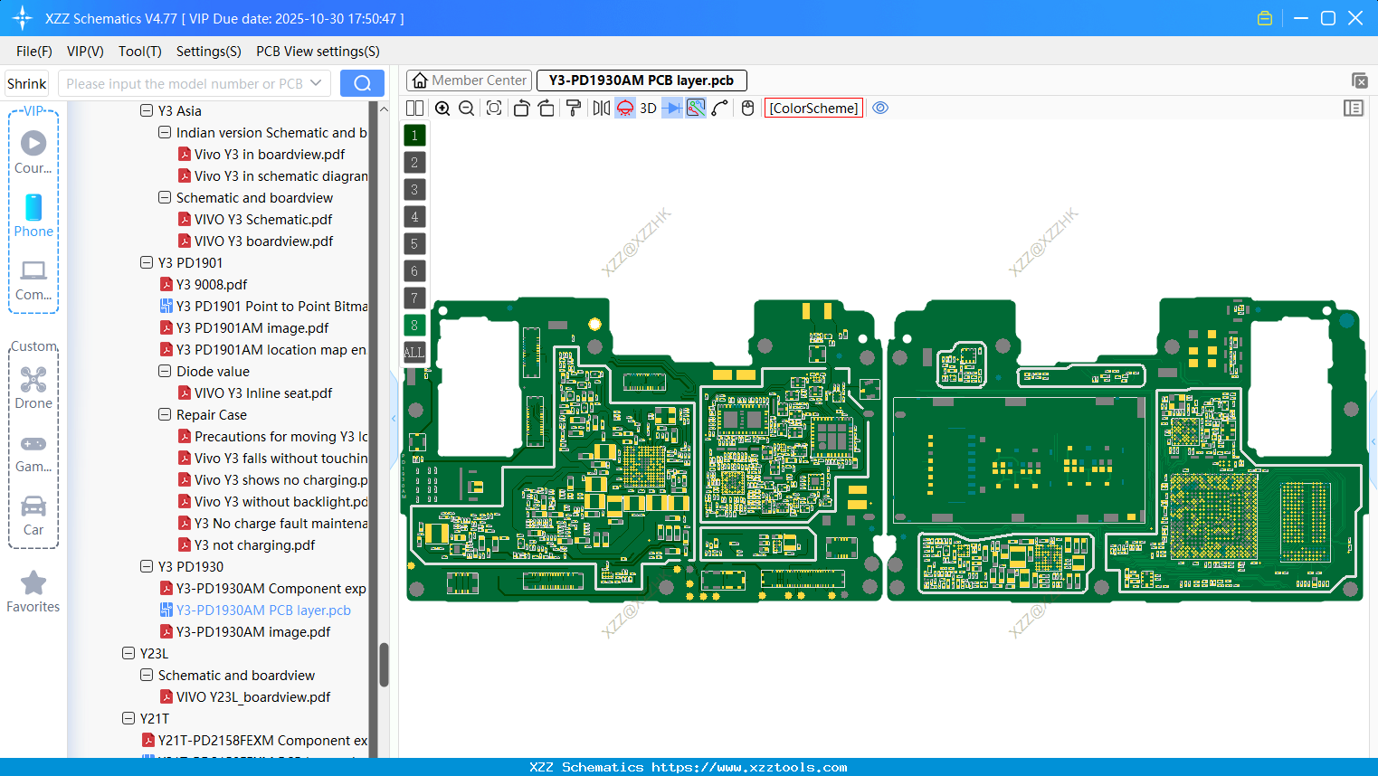 VIVO Y3-PD1930AM PCB Layer
